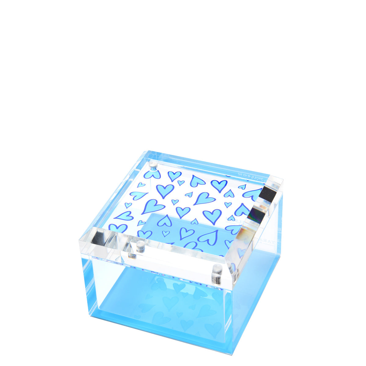 Tara Wilson Designs Giftware Photo Box - 4" X 4" - Blue Heart