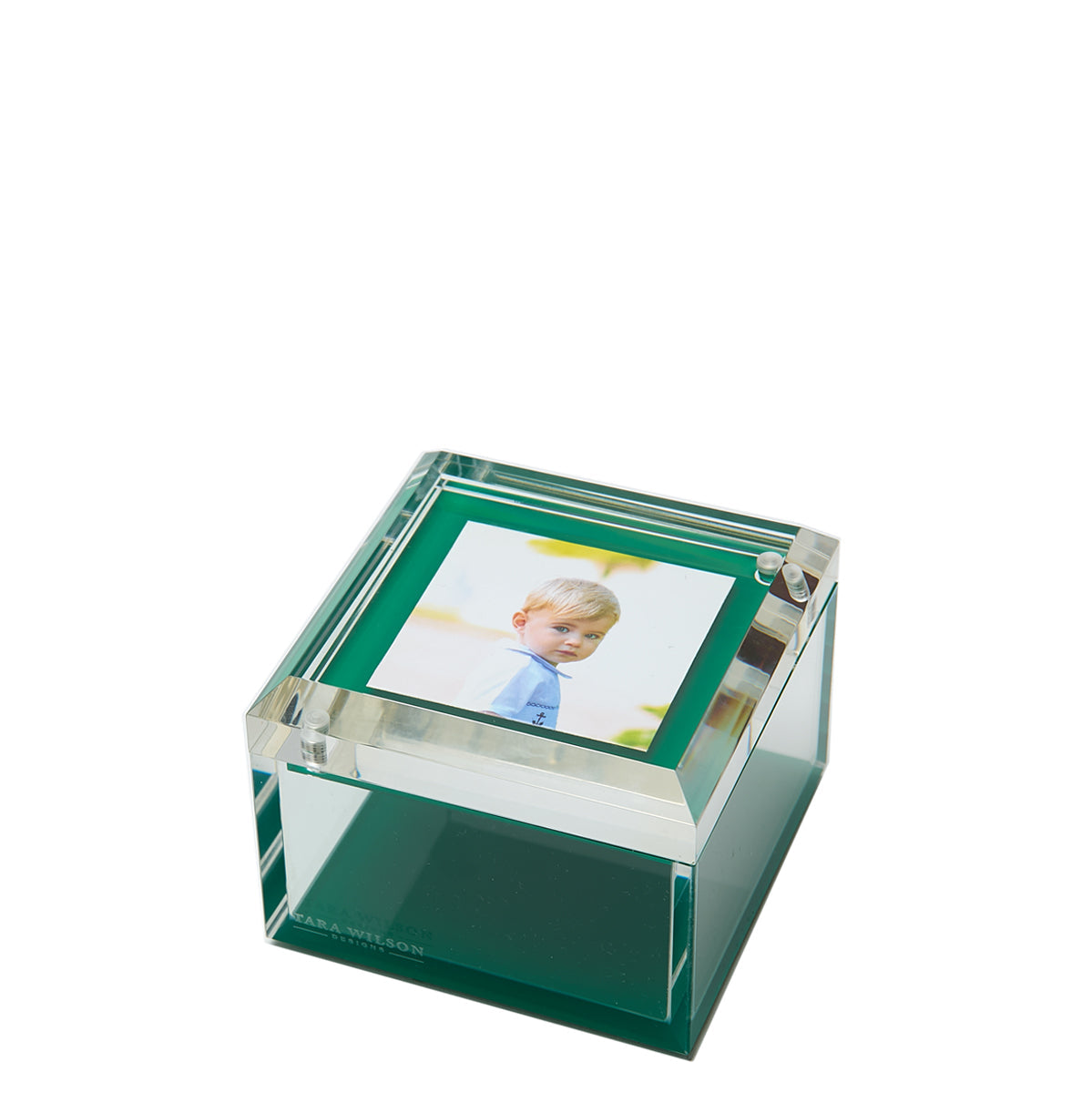 Tara Wilson Designs Giftware Photo Box - 4" X 4" - Green