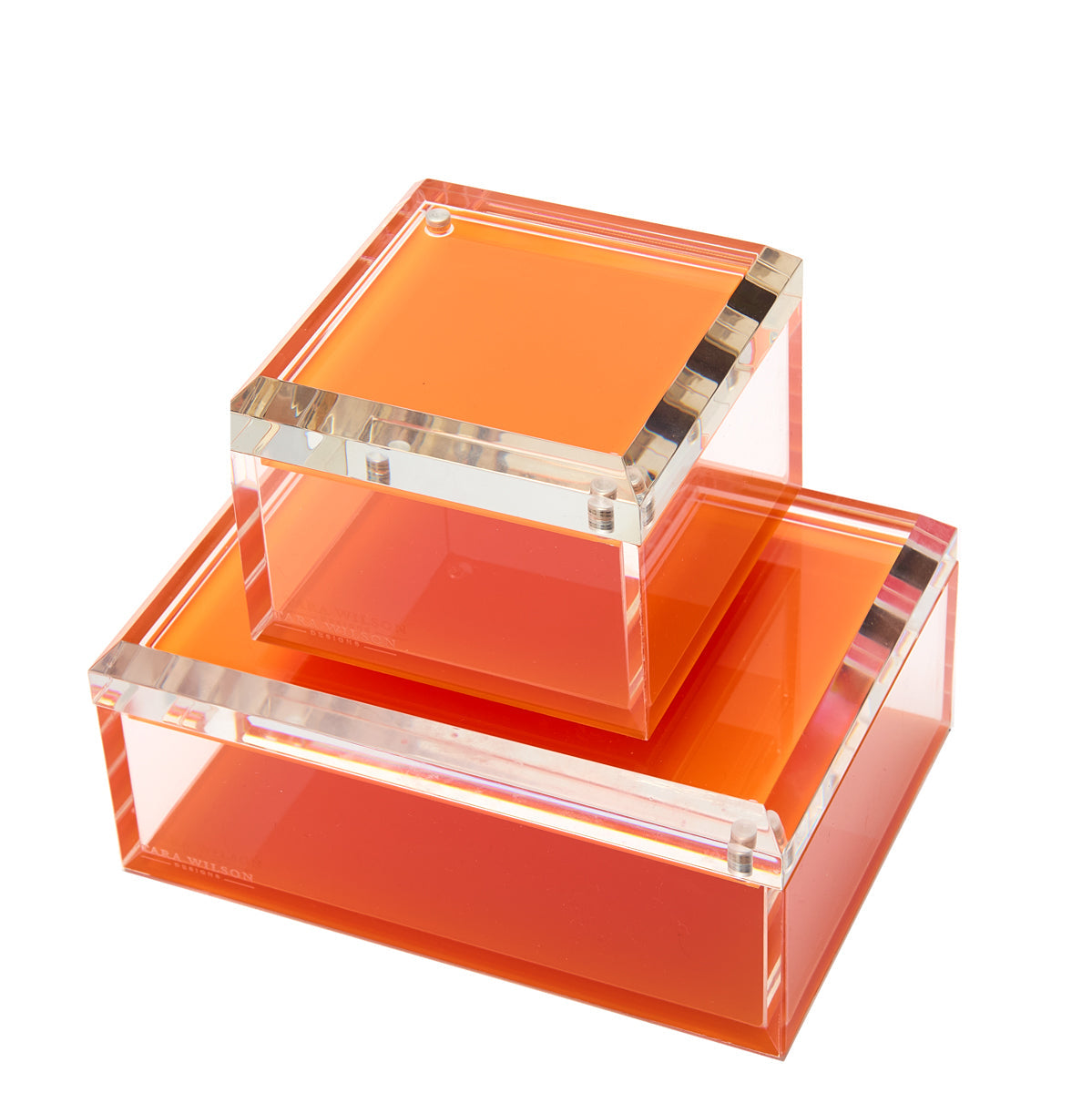 Tara Wilson Designs Giftware Photo Box - 4" X 4" - Orange