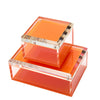 Tara Wilson Designs Giftware Photo Box - 4" X 4" - Orange