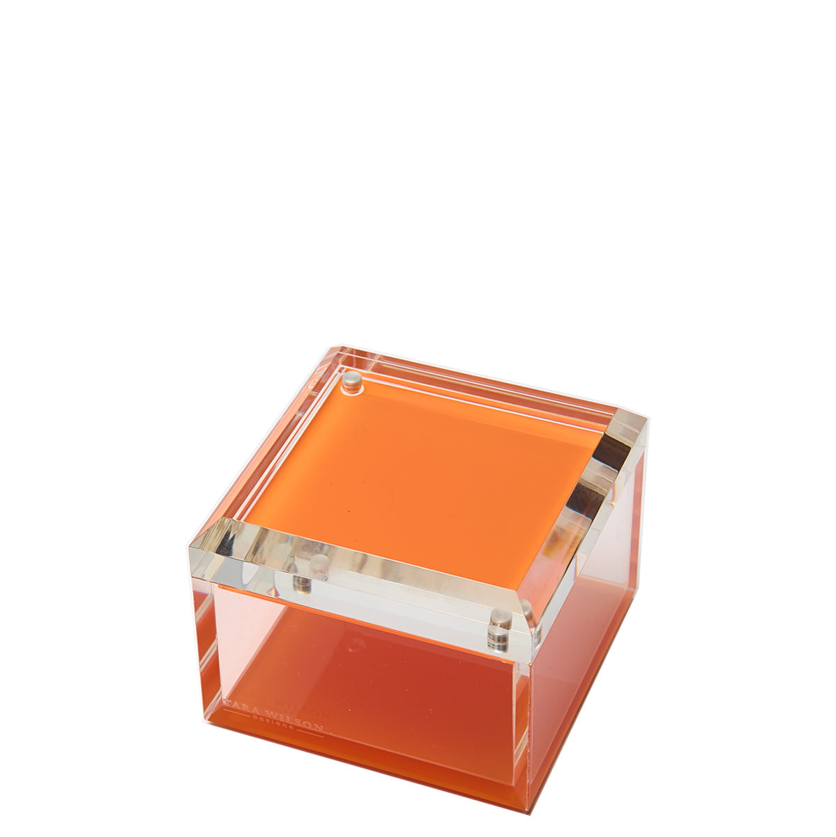 Tara Wilson Designs Giftware Photo Box - 4" X 4" - Orange