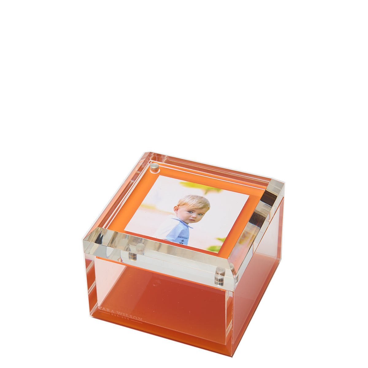 Tara Wilson Designs Giftware Photo Box - 4" X 4" - Orange