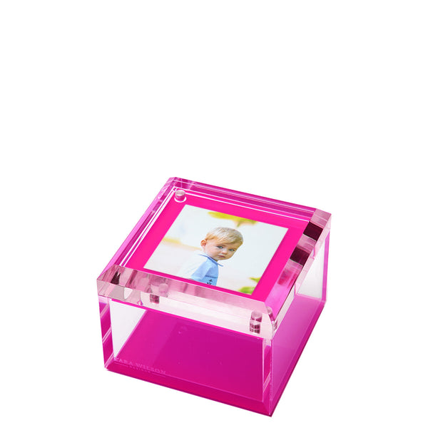 Tara Wilson Designs Giftware Photo Box - 4" X 4" - Pink