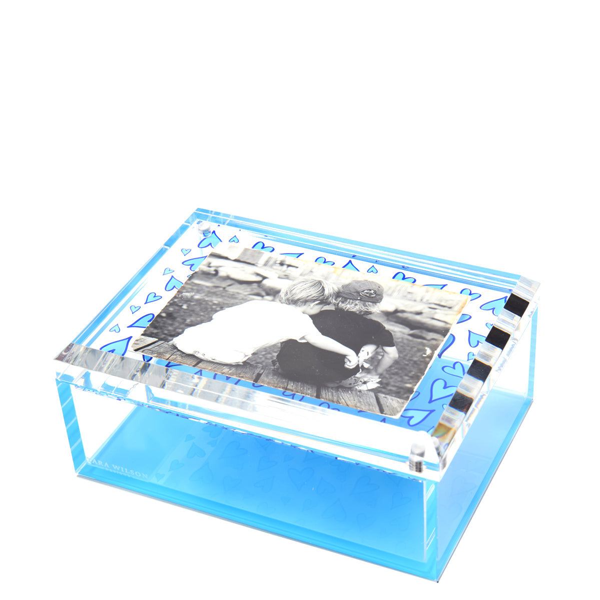 Tara Wilson Designs Giftware Photo Box - 5" X 7" - Blue Heart
