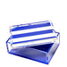 Tara Wilson Designs Giftware Photo Box - 5" X 7"  Blue & White Stripe