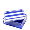 Tara Wilson Designs Giftware Photo Box - 5" X 7"  Blue & White Stripe