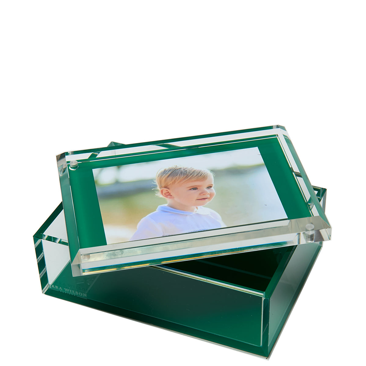 Tara Wilson Designs Giftware Photo Box - 5" X 7" - Green