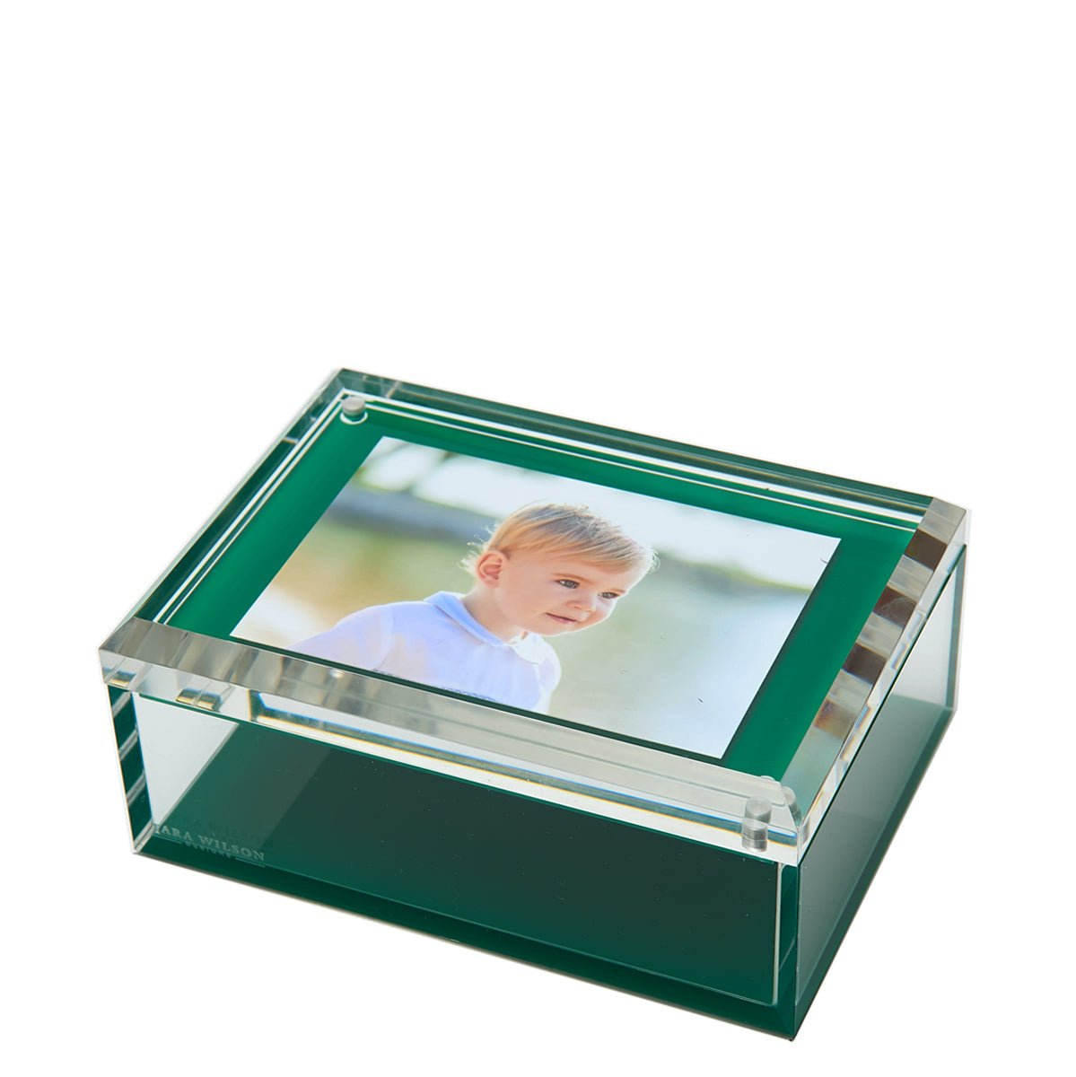 Tara Wilson Designs Giftware Photo Box - 5" X 7" - Green