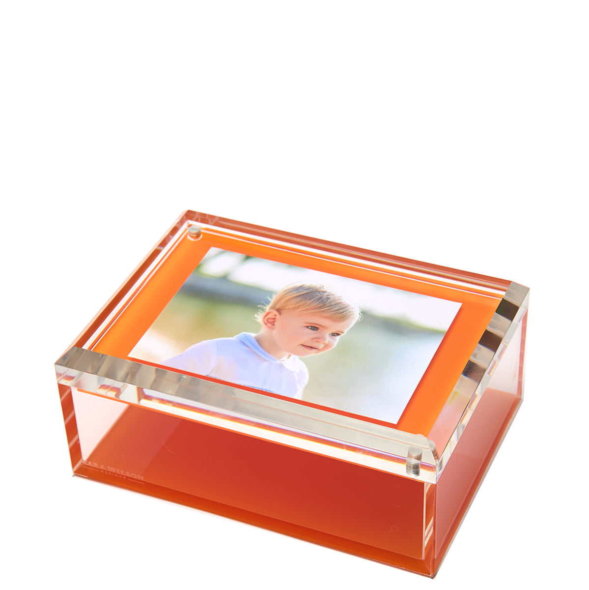 Tara Wilson Designs Giftware Photo Box - 5" X 7" - Orange