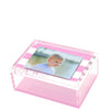 Tara Wilson Designs Giftware Photo Box - 5" X 7"  Pastel Pink & White Stripe