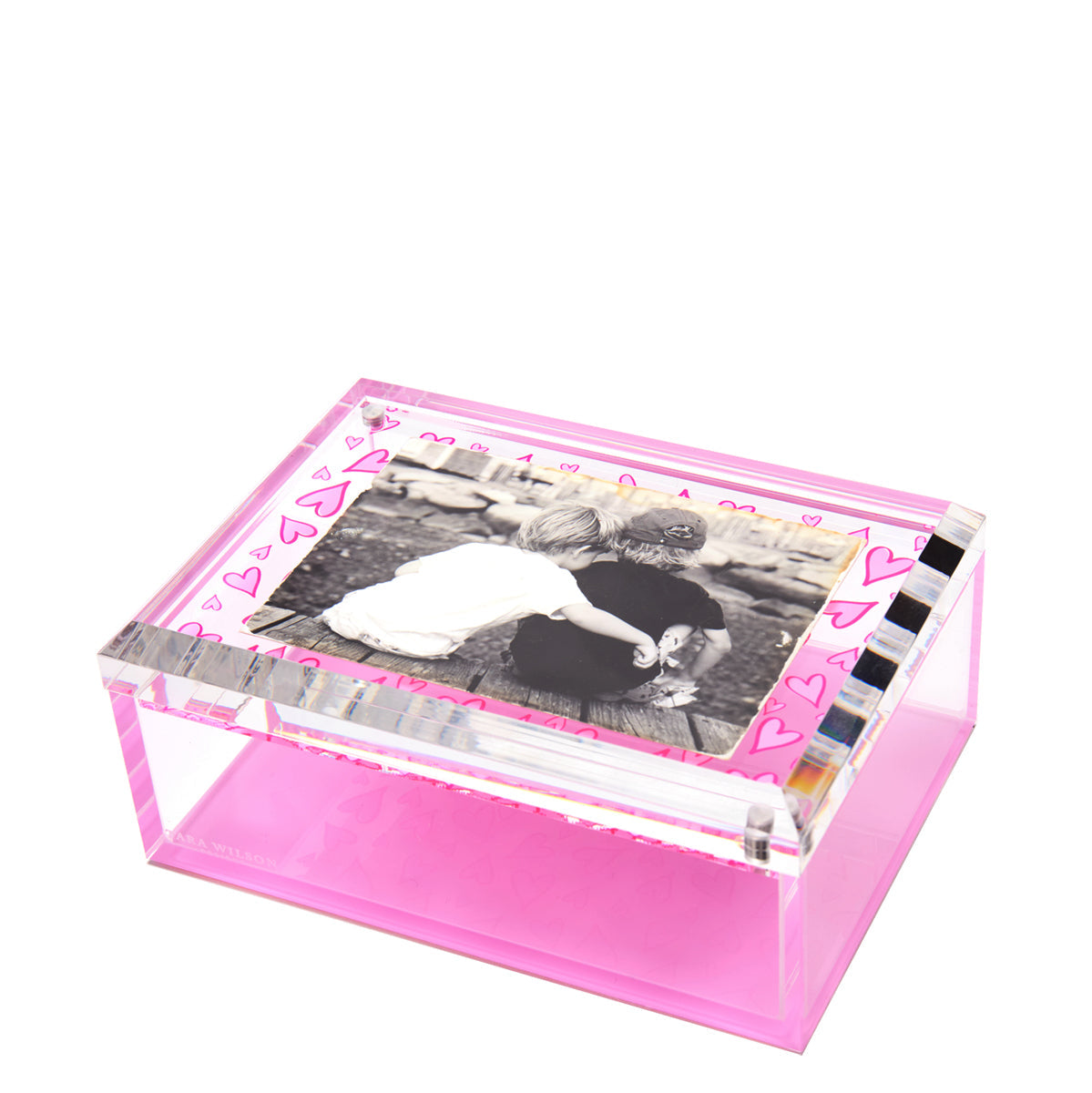 Tara Wilson Designs Giftware Photo Box - 5" X 7" - Pink Heart