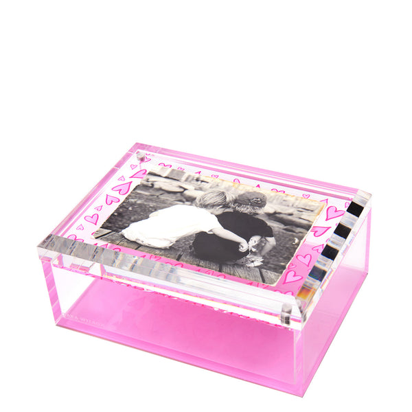 Tara Wilson Designs Giftware Photo Box - 5" X 7" - Pink Heart