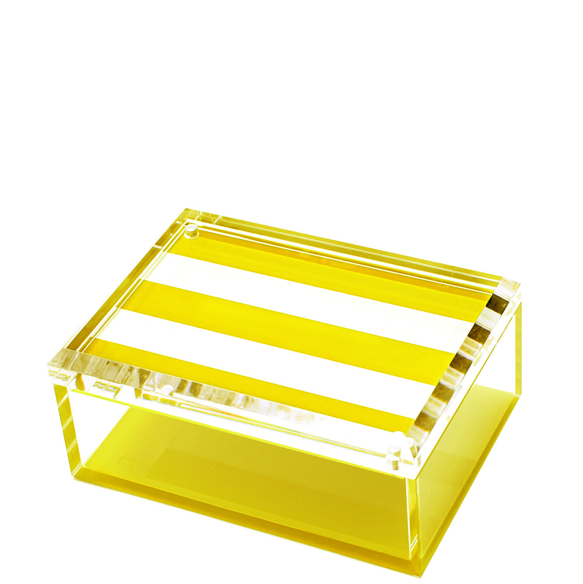 Tara Wilson Designs Giftware Photo Box - 5" X 7"  Yellow & White Stripe