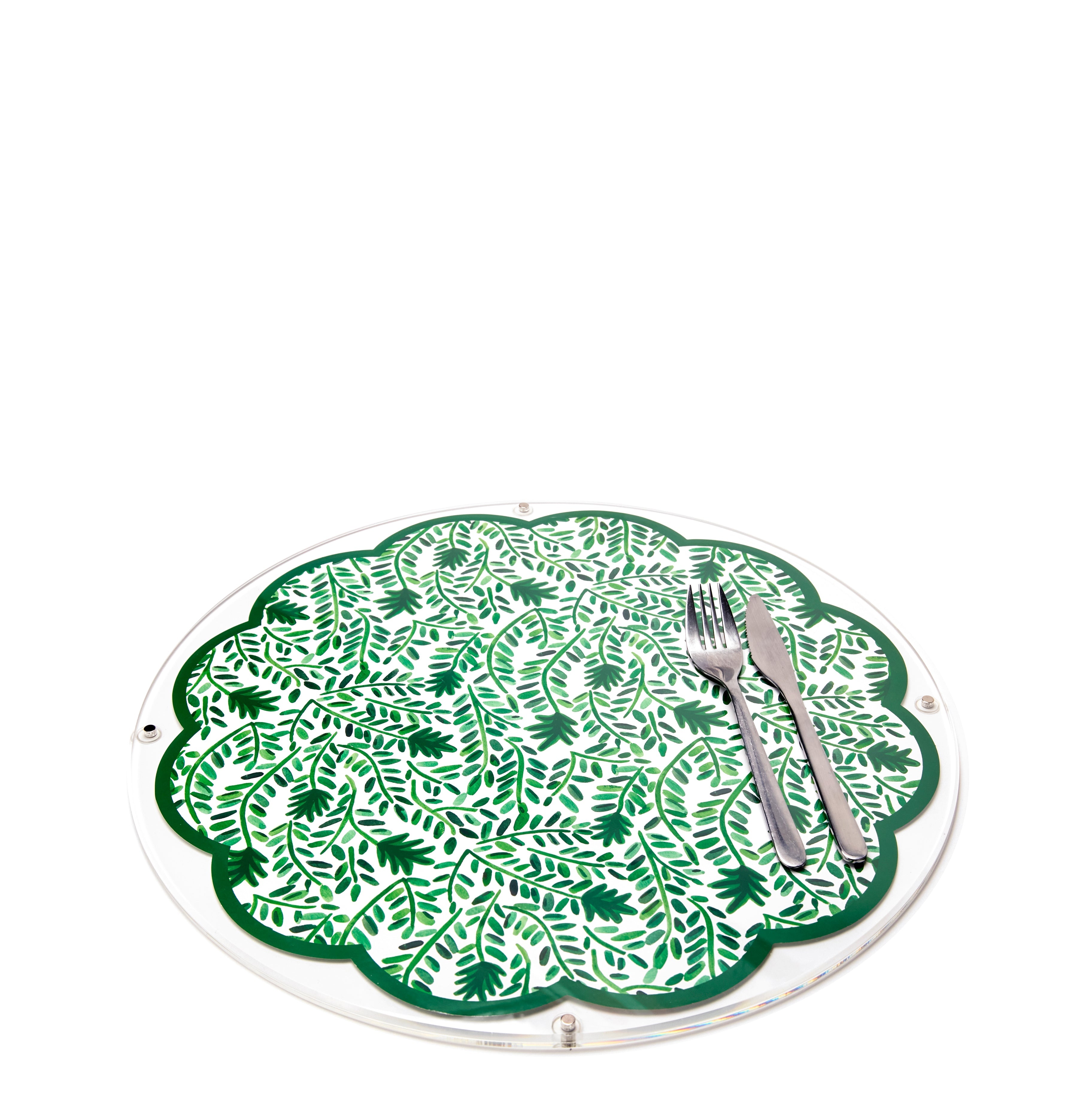 Tara Wilson Designs Giftware Round Magnetic Placemats - Set Of 2
