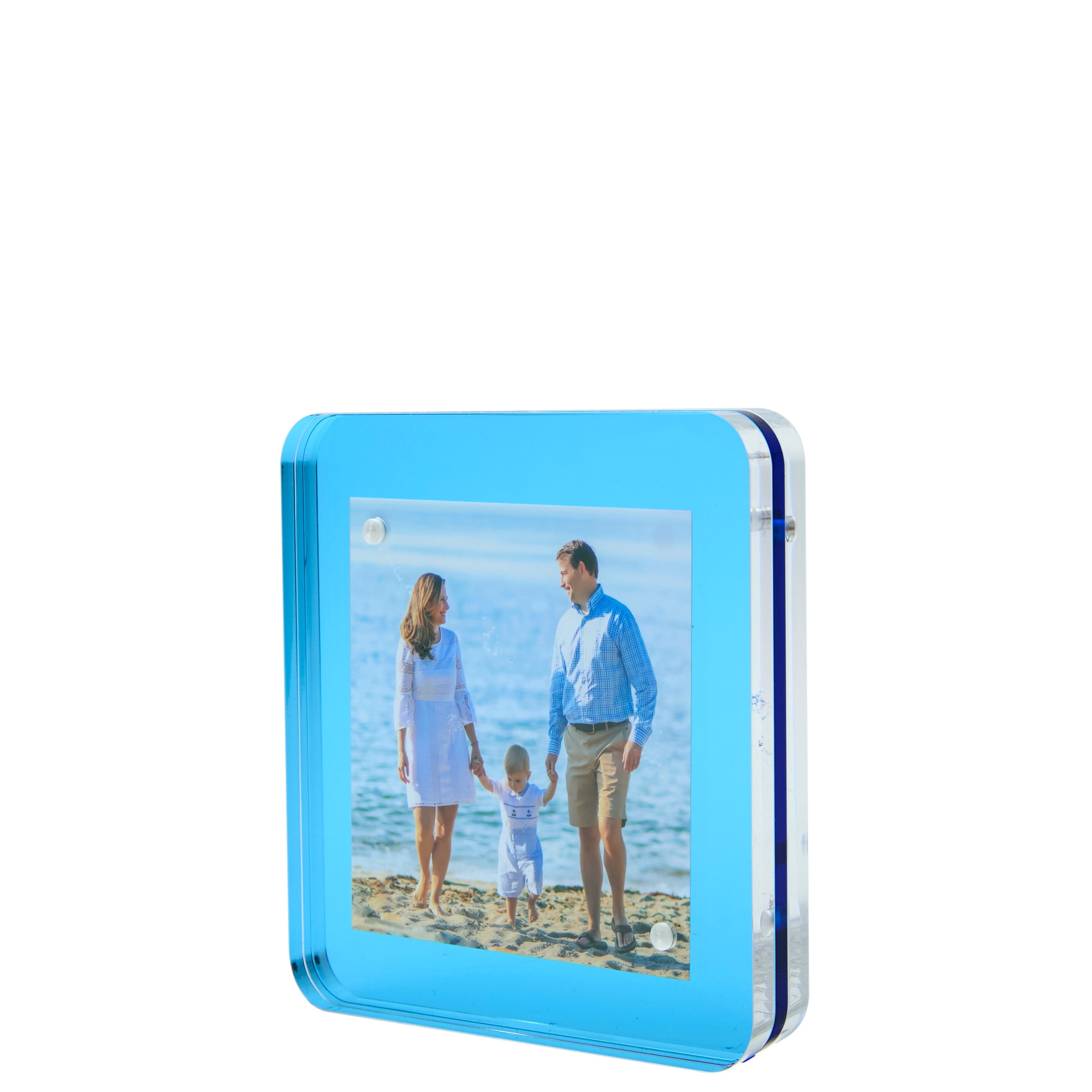 Tara Wilson Designs Picture Frames Sapphire Acrylic 4" X 4" Flip Frame