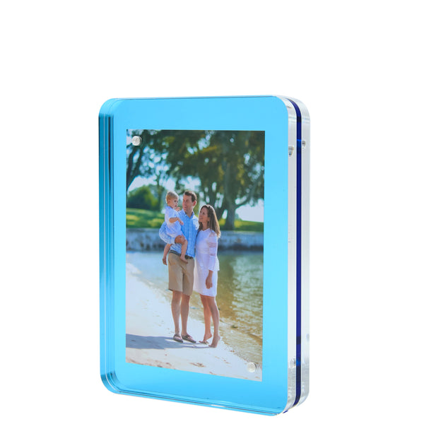 Tara Wilson Designs Picture Frames Sapphire Acrylic 4" x 6" Flip Frame