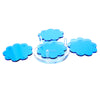 Tara Wilson Designs Giftware Sapphire Blue Acrylic Scallop Drink Coasters