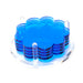 Tara Wilson Designs Giftware Sapphire Blue Acrylic Scallop Drink Coasters