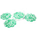 Tara Wilson Designs Giftware Scallop Drink Coasters - Toile- Green
