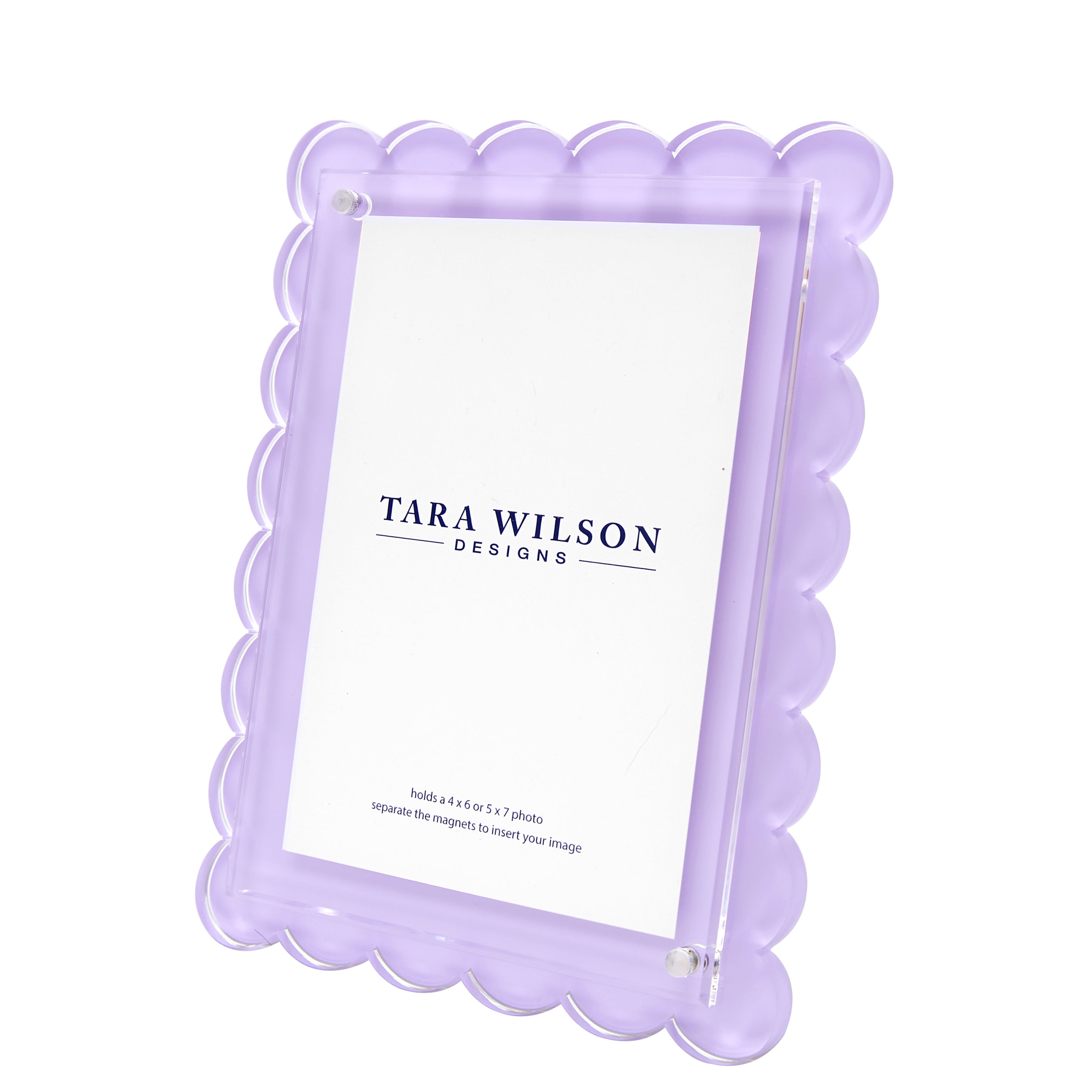Tara Wilson Designs Giftware Scallop Frame 5x7 / 4x6 - Lavender