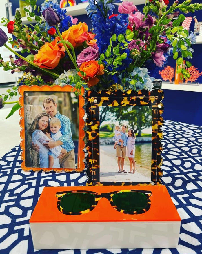 Tara Wilson Designs Giftware Scallop Frame 5x7 / 4x6 - Orange