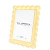 Tara Wilson Designs Giftware Scallop Frame 5x7 / 4x6 - Pastel Yellow