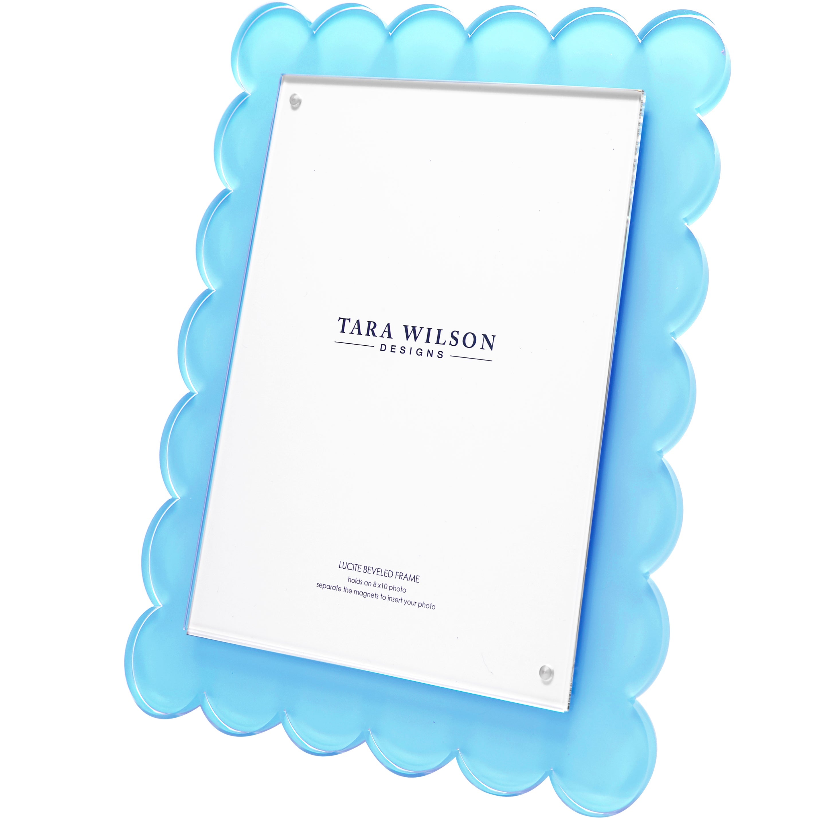 Tara Wilson Designs Picture Frames Scallop Frame - 8 X 10 - Pastel Blue