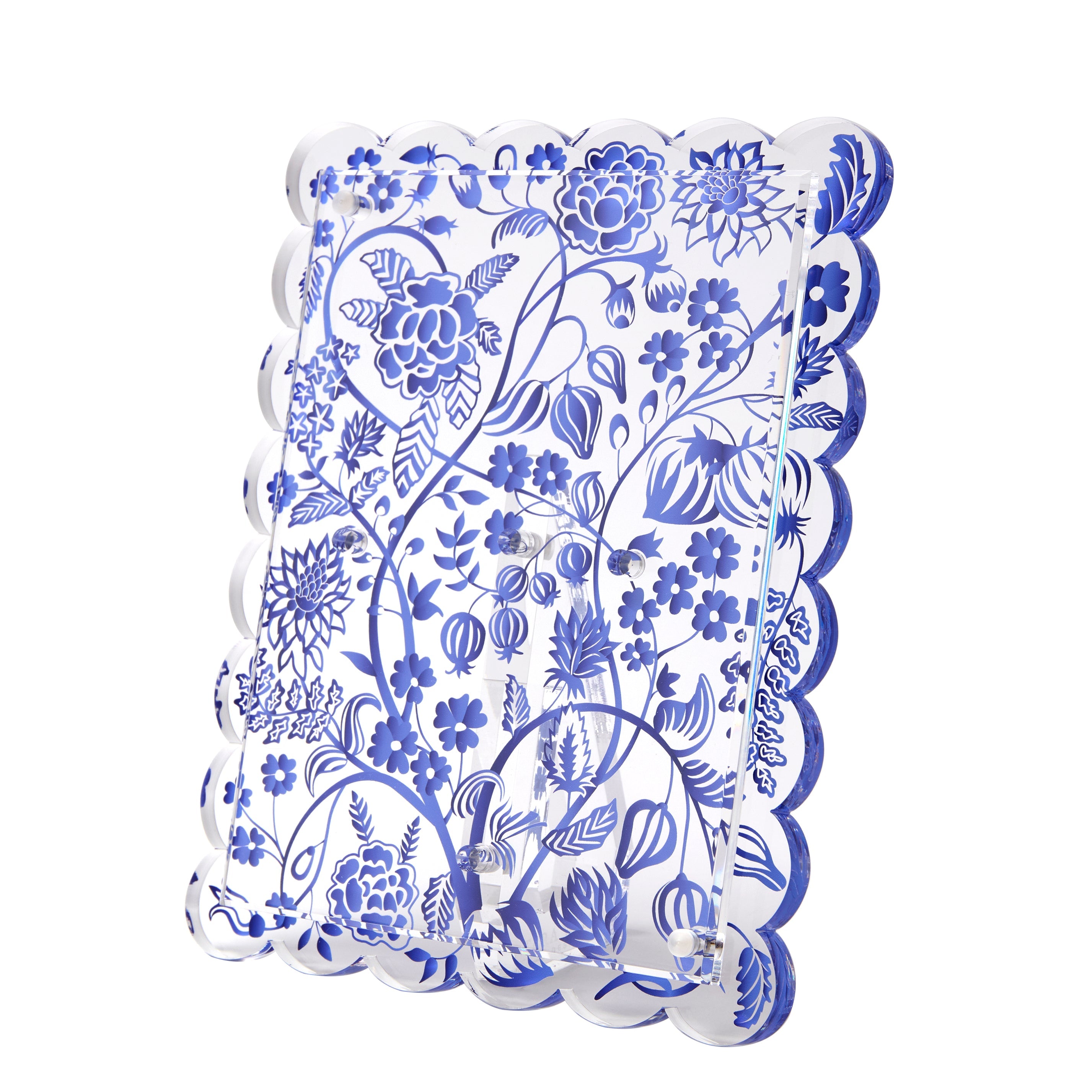 Tara Wilson Designs Giftware Scallop Frame - Blue Toile