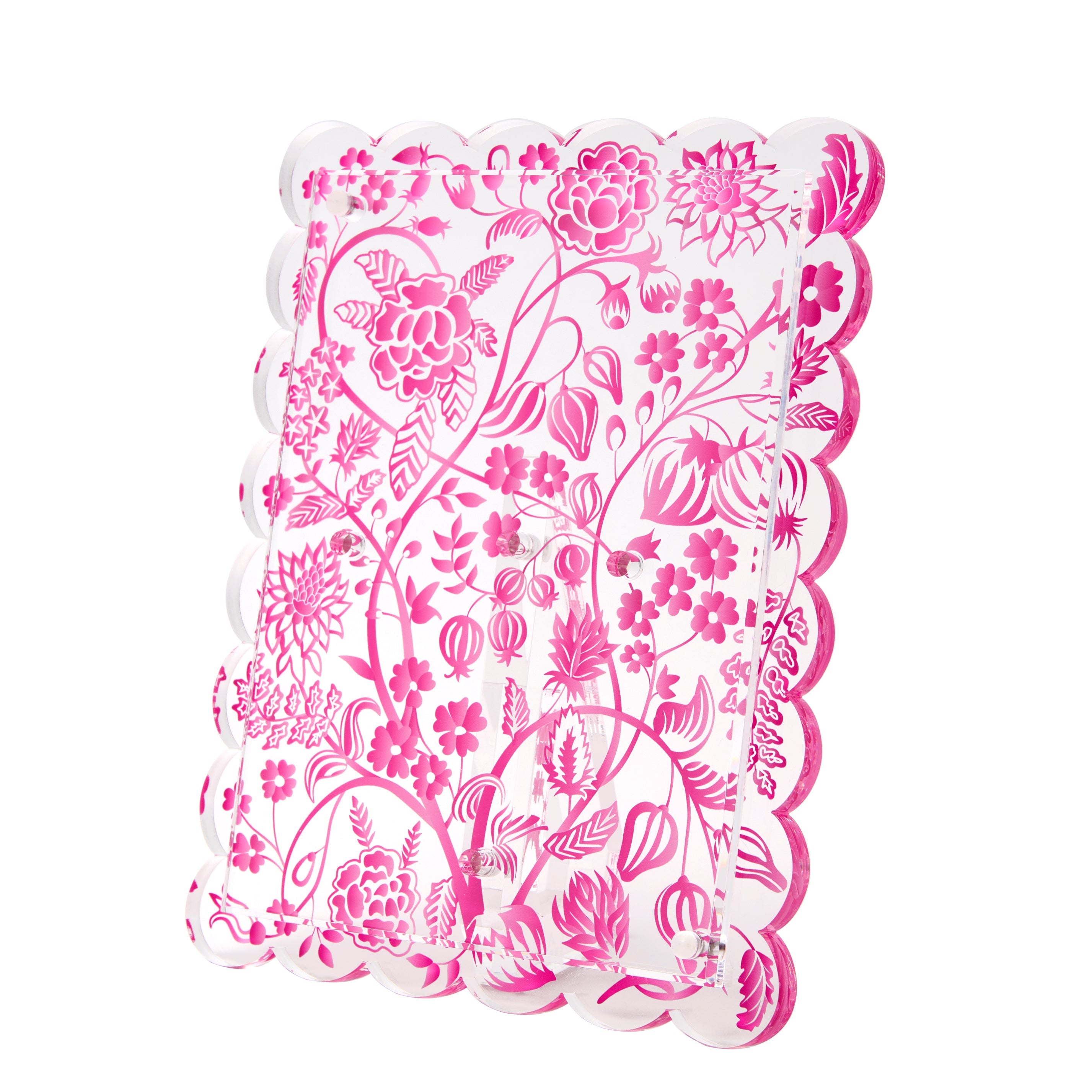 Tara Wilson Designs Giftware Scallop Frame - Pink Toile