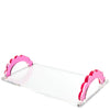 Tara Wilson Designs Giftware Scallop Handle Photo Tray - Rose