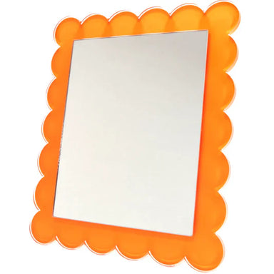 Tara Wilson Designs Giftware Scallop Mirror -  11 X 13 - Orange