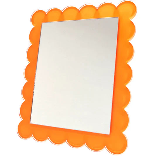 Tara Wilson Designs Giftware Scallop Mirror -  11 X 13 - Orange