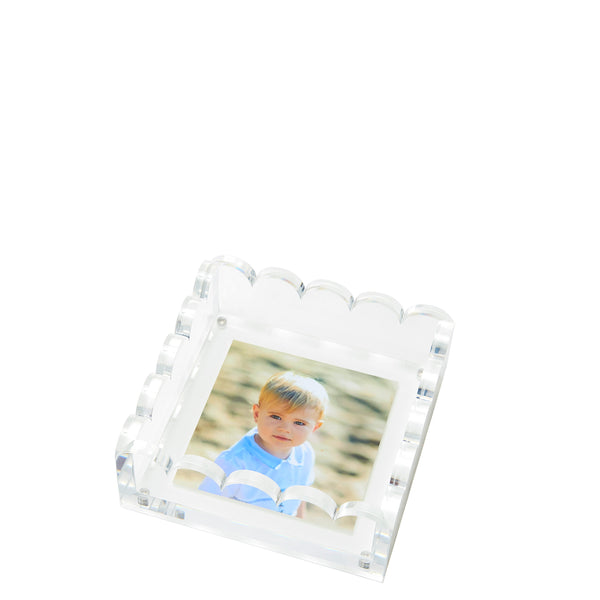 Tara Wilson Designs Giftware Scallop Photo Tray - Small - Clear