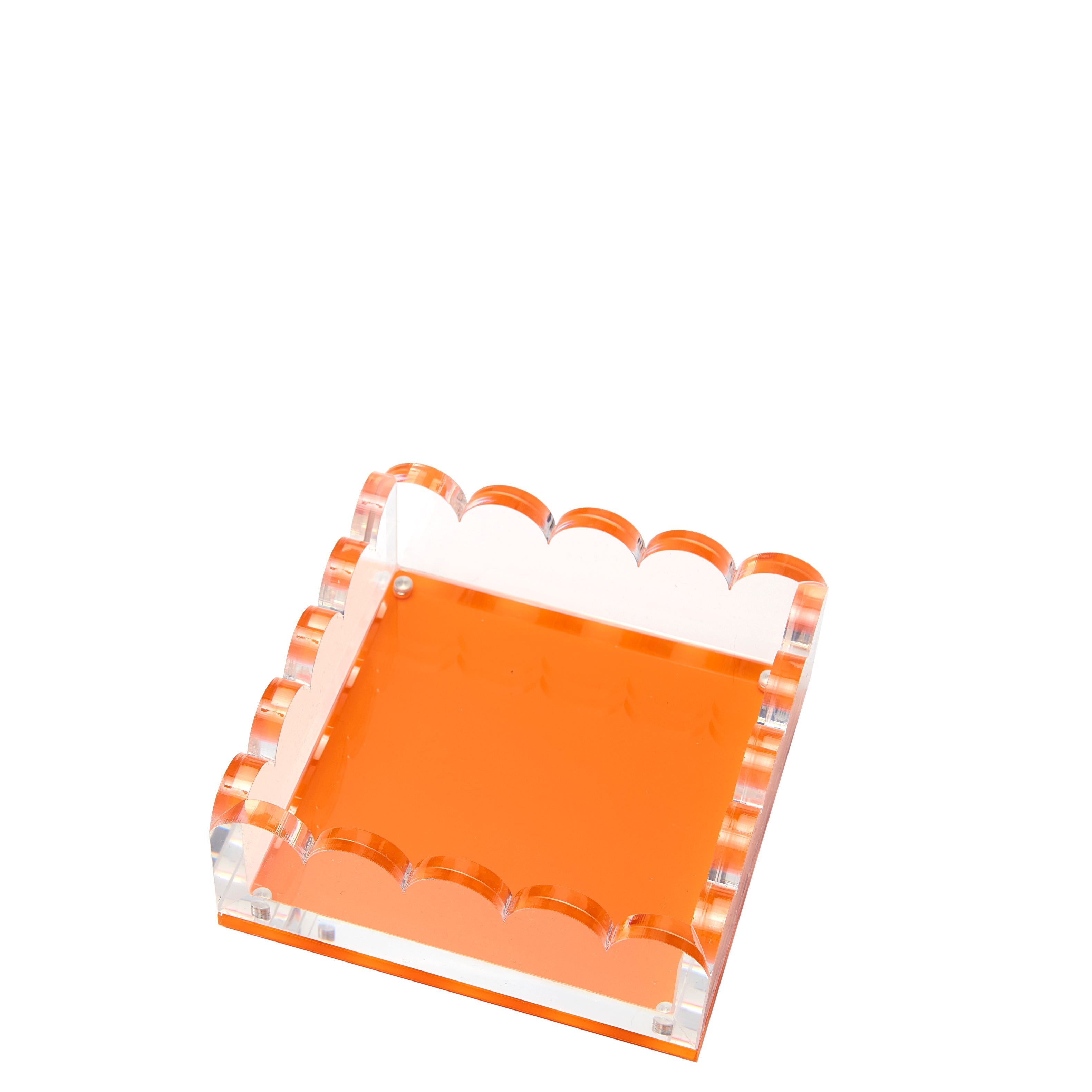 Tara Wilson Designs Giftware Scallop Photo Tray - Small - Orange