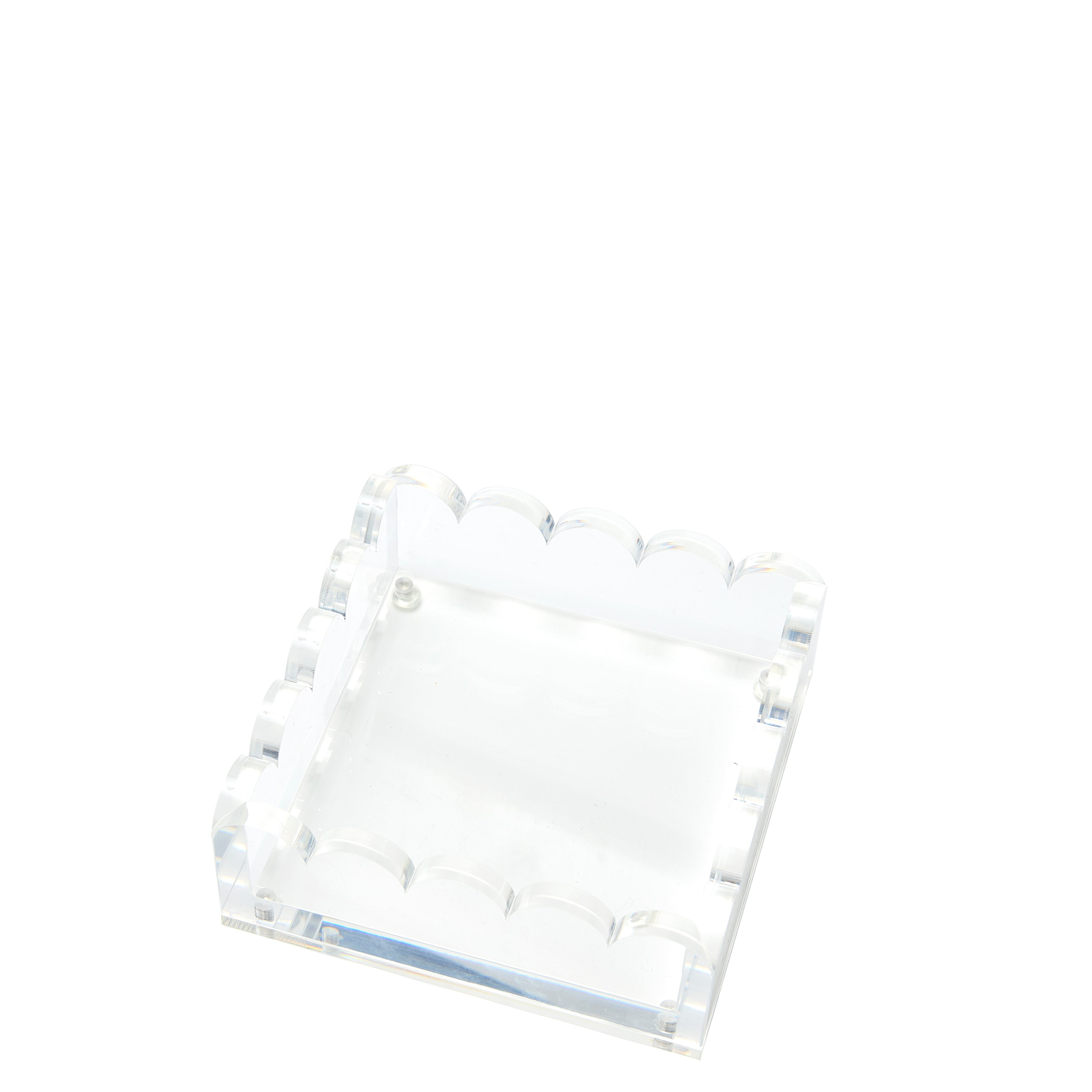Tara Wilson Designs Giftware Scallop Photo Tray - Small - White