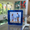 Tara Wilson Designs Picture Frames Sea Glass Blue Acrylic 4" X 4" Flip Frame