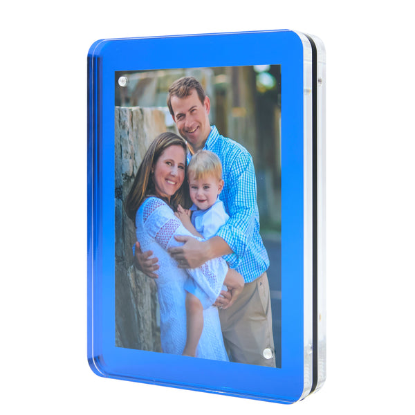 Tara Wilson Designs Picture Frames Sea Glass Blue Acrylic 5" x 7" Flip Frame