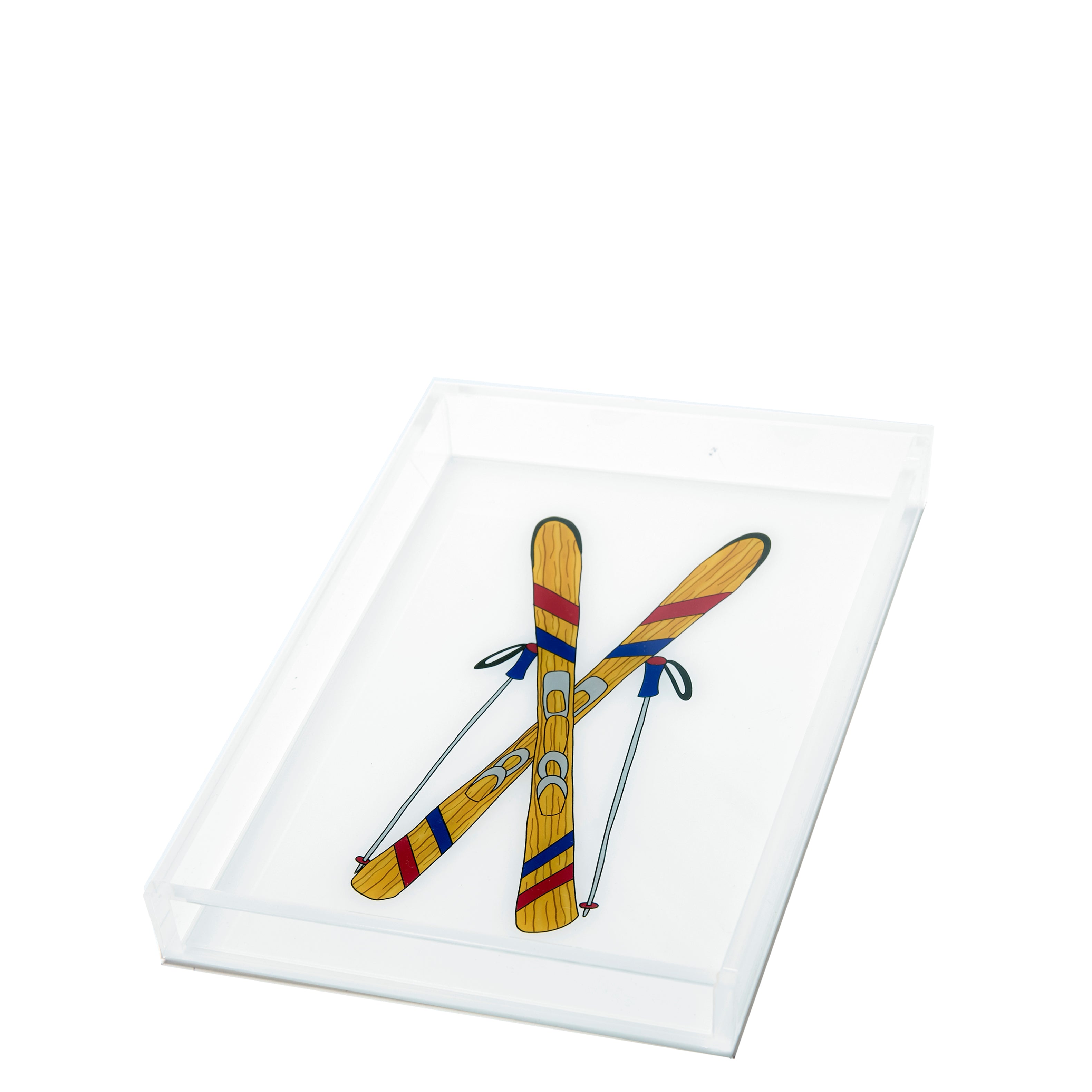 Tara Wilson Designs Giftware Skis Acrylic Tray