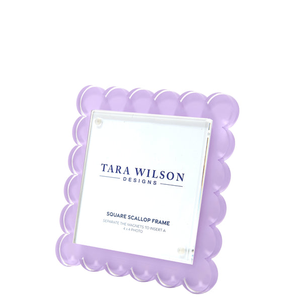 Tara Wilson Designs Picture Frames Square Scallop Frame - Lavender