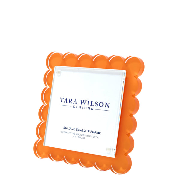 Tara Wilson Designs Picture Frames Square Scallop Frame - Orange