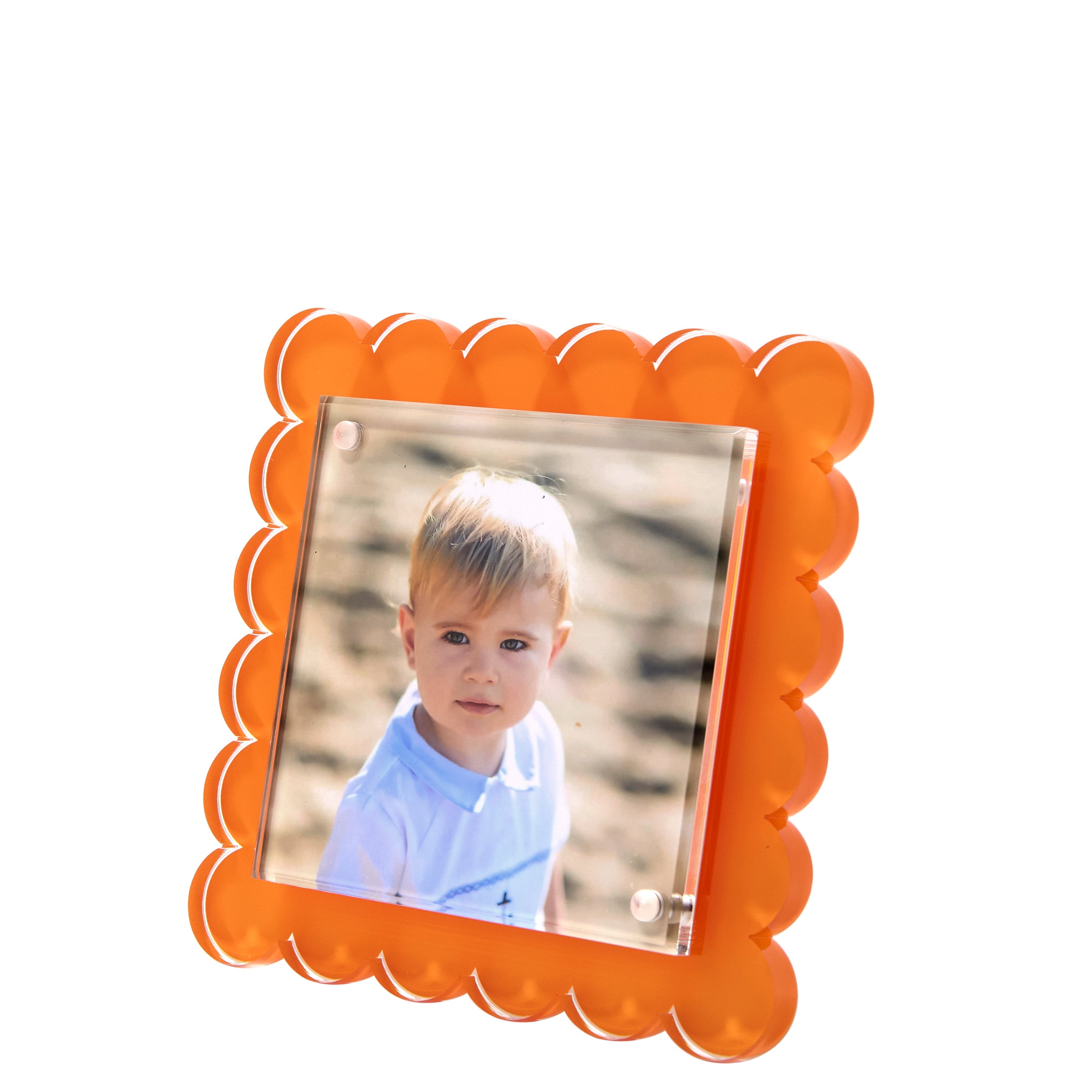 Tara Wilson Designs Picture Frames Square Scallop Frame - Orange