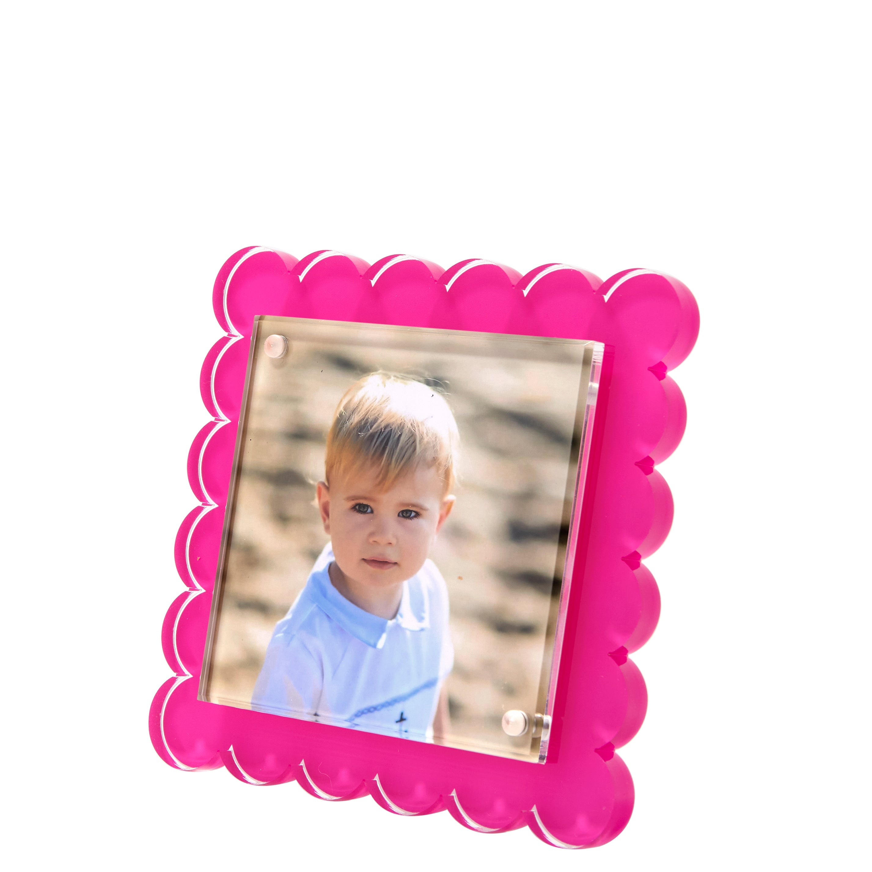 Tara Wilson Designs Picture Frames Square Scallop Frame - Pink