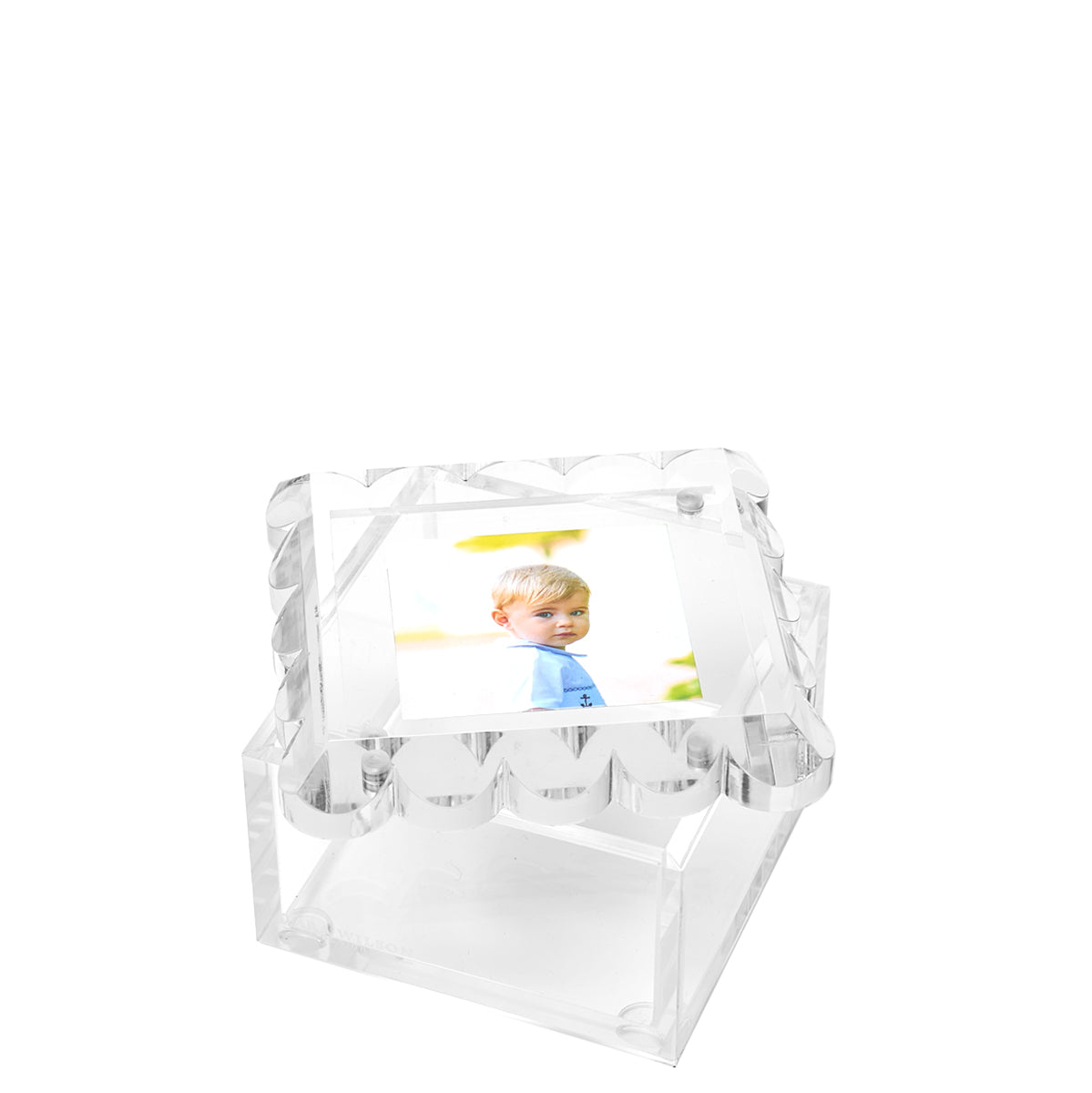 Tara Wilson Designs Giftware Square Scallop Photo Box