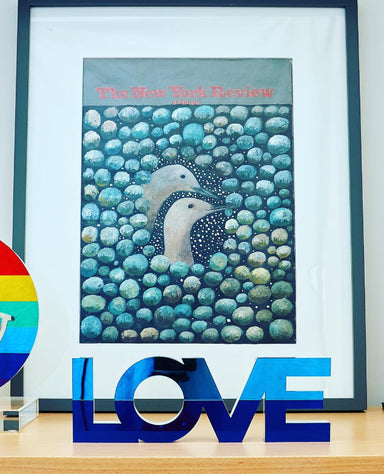 Tara Wilson Designs Giftware Stand Alone - Love (Mirrored Blue)