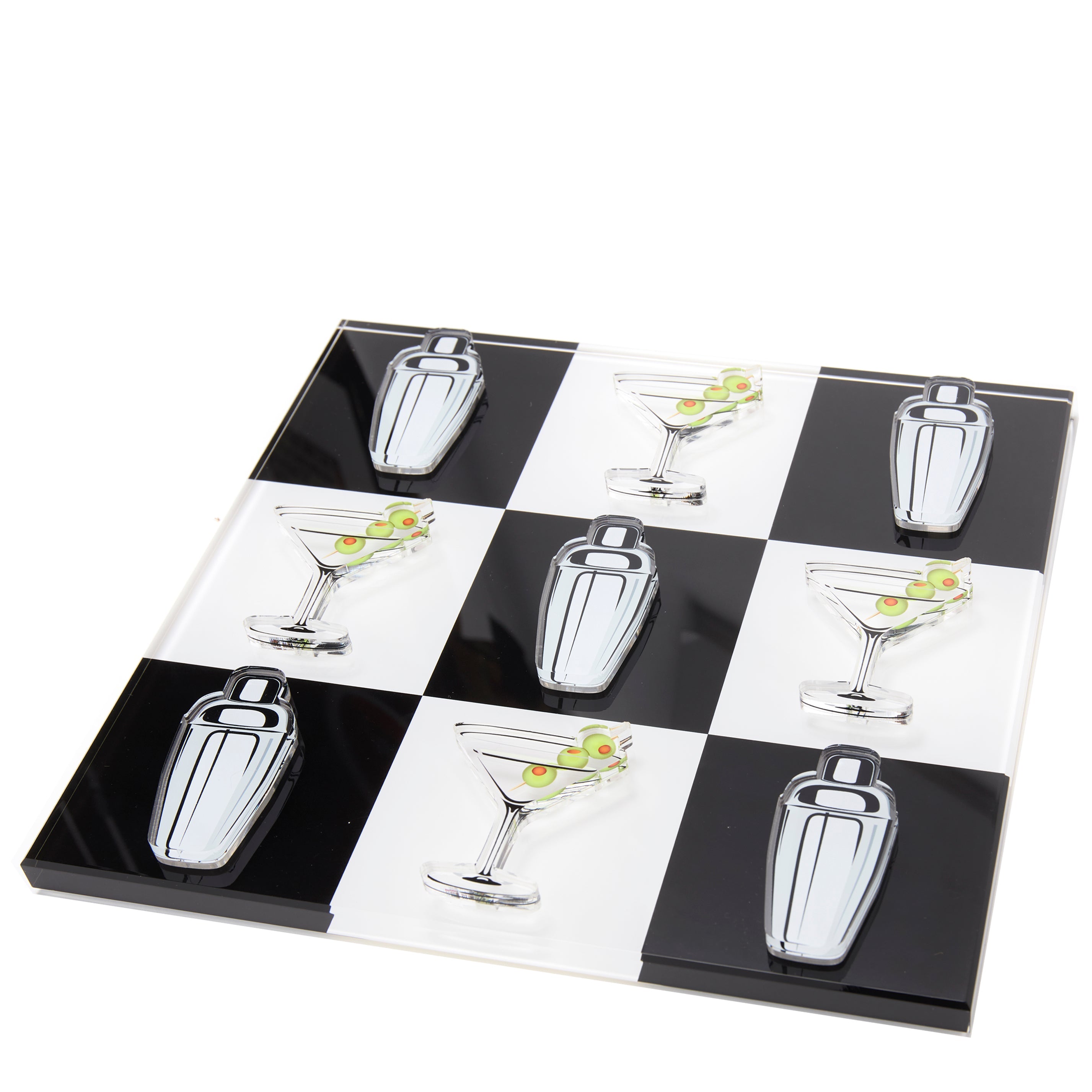 Tara Wilson Designs Giftware Tic Tac Toe - Martini Glass & Shaker