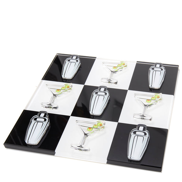 Tara Wilson Designs Giftware Tic Tac Toe - Martini Glass & Shaker