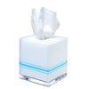 Tara Wilson Designs Giftware Tissue Box White With Pastel Blue Piping