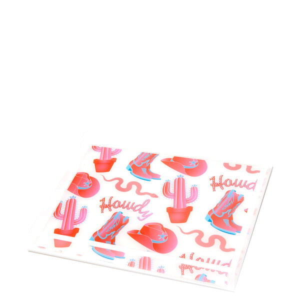 Tara Wilson Designs Giftware Tray - Cowgirl - Pink