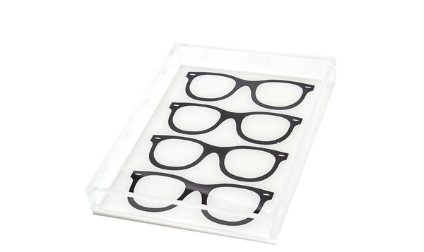 Tara Wilson Designs Giftware Tray - Glasses (Black)