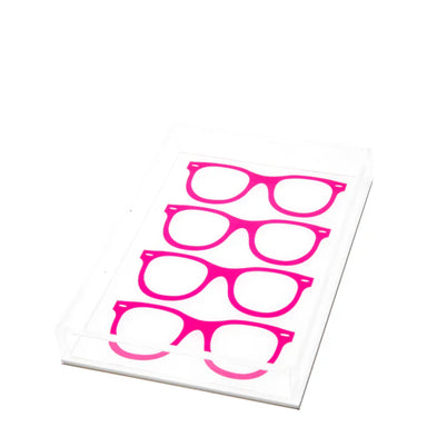 Tara Wilson Designs Giftware Tray - Glasses (pink)